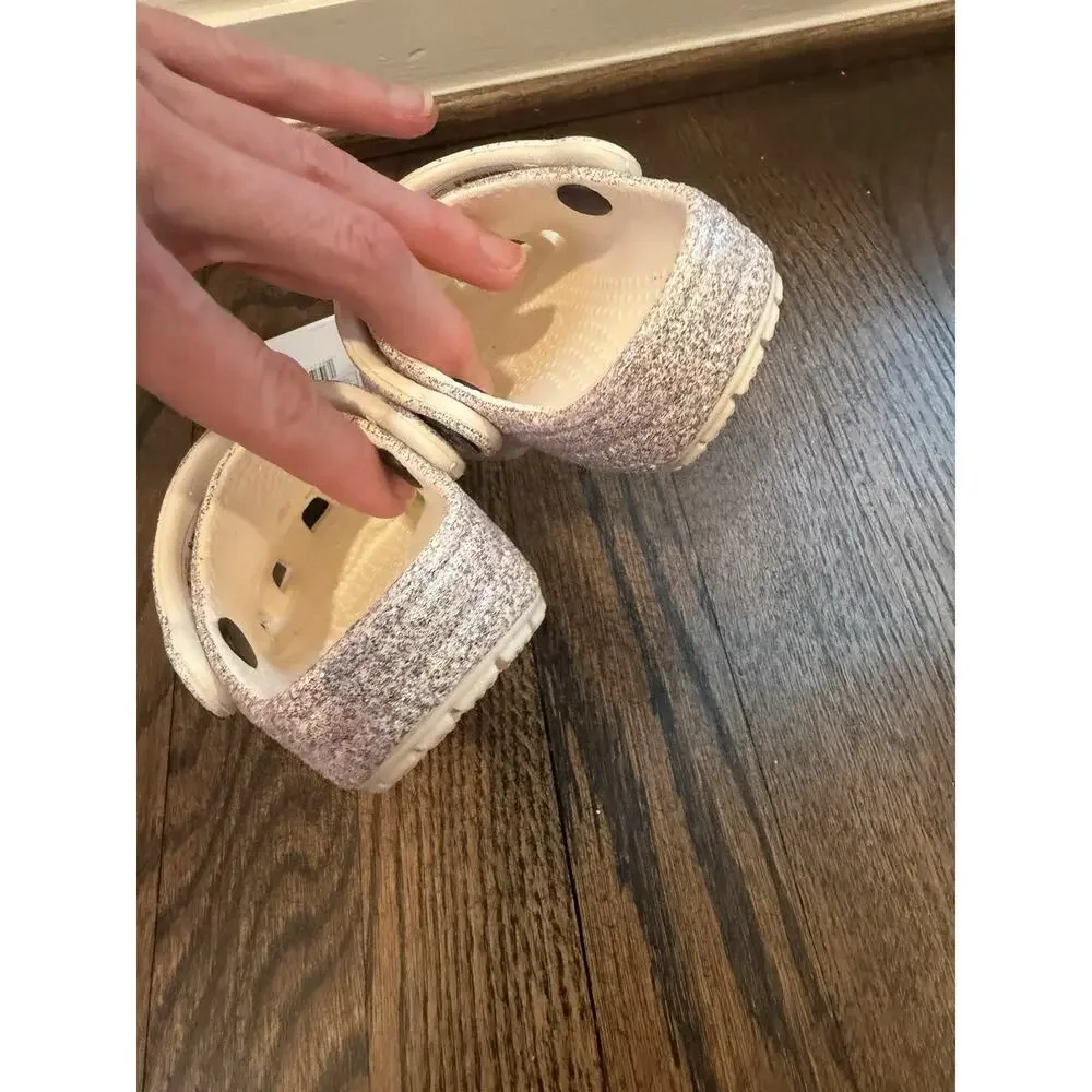 Crocs Classic Slip On Glitter Croc Little Girls Sz C6 NWT